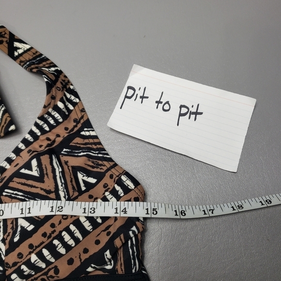 Motherhood maternity aztec halter tankini bathing suit top size S - Picture 3 of 8